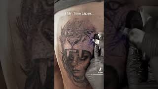 Tattoo Time lapse Chrissy Lee [upl. by Enak570]