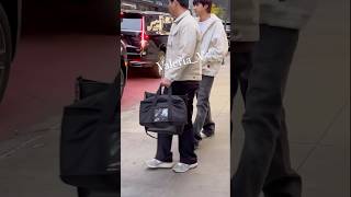 Exclusive BTS Jin and Mr Lee walking in NY 방탄소년단 bts kpop happy jimmyfallon shorts BTS [upl. by Debbi88]