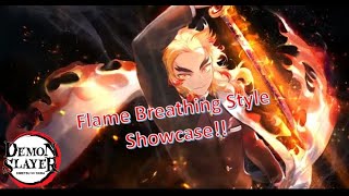 Roblox Demon Slayer RPG 2  Flame Breathing Showcase [upl. by Htabazile]