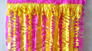 Cómo hacer Cortina de papel crepe  Adorno😉 Cortina para Fiesta🎈  Crepe Paper Fringe Curtain Party [upl. by Eninnej]