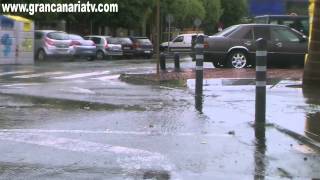 Temporal de lluvia en la Avenida de Canarias Vecindario TEMPORALCANARIAS ALERTACANARIAS [upl. by Innattirb]