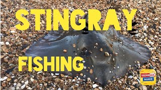 I caught my very first stingray sea fishing from a uk selsey beach buzzing [upl. by Jeno]