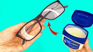 How to remove scratches from eyeglass glass using toothpaste and Vaseline [upl. by Ellerret]