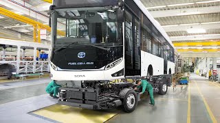 Inside Billions  Japanese Factory Producing Massive Futuristic Bus  Toyota Production Line [upl. by Aimekahs]