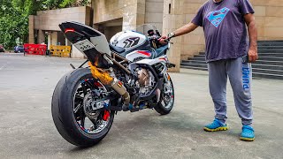 LOUD BMW S1000RR Akrapovic GP Exhaust System Sound FLAME SPITTER 🔥 [upl. by Ylrehs951]