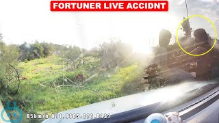 Toyota Fortuner Jumped amp Crashed while saving Idiot Bikers 🤬 These mistakes can cost you your life [upl. by Nayb]