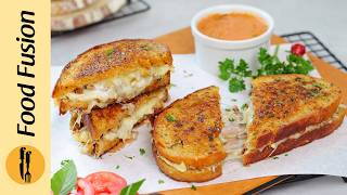 Herb Crusted Grilled Cheese Sandwich Recipe by Food Fusion [upl. by Bertero]