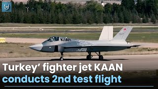 Turkish fighter jet KAAN successfully conducts 2nd test flight [upl. by Mcfadden516]