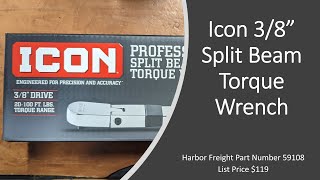 ICON 12” Professional Split Beam Torque Wrench  Harbor Freight shorts [upl. by Nuy395]