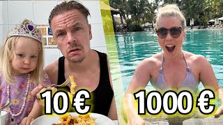 Lomapäivä 10€ vs 1000€ budjetilla [upl. by Sutphin]