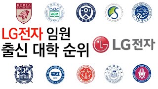 2023 LG전자 임원의 출신 대학 순위에 대해 알아보자 [upl. by Orenid199]