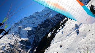 Paragliding Advance PI3 Wingover Spiral Lauterbrunnen [upl. by Rolan]