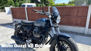 Moto Guzzi V9 Bobber Lovely Italian Cruiser [upl. by Tigram]