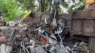 cutting and shredding scrap metal 2 at king brothers recycling [upl. by Enorel]