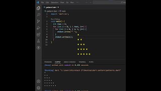 star pattern in dart programing [upl. by Knobloch]