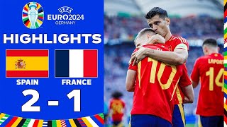 France vs Spain Euro Cup 2024 Semi Final All Goals Highlights [upl. by Avram]