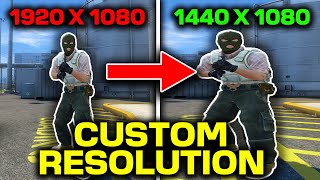 How to Play CSGO on CUSTOM Resolutions 1440x1080 amp More [upl. by Naitsihc]