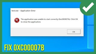 Fix Application Error 0xc00007b0xc000007b on Windows 2024 Step by Step [upl. by Eartnoed]