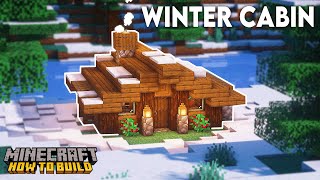 Minecraft How to Build a Winter Cabin  Winter Cabin Tutorial [upl. by Rats]