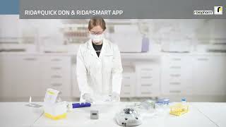 Mycotoxin analysis  Test procedure for RIDA®QUICK DON RQS ECO amp analysis with RIDA®SMART APP [upl. by Lybis]