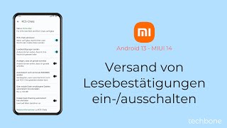 Versand von Lesebestätigungen einschalten oder ausschalten  Xiaomi Android 13  MIUI 14 [upl. by Nairdna666]