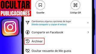 Cómo OCULTAR PUBLICACIONES en INSTAGRAM archivar [upl. by Saks]