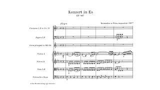 Mozart Horn Concerto No 3 in Eflat major K 447 with Score [upl. by Htebasyle839]