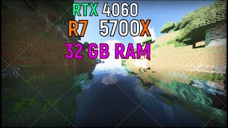 RTX 4060 RYZEN 7 5700X Minecraft test 2560x1440 monitor resolution [upl. by Caiaphas]