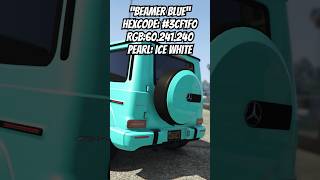 “BEAMER BLUE” Modded CREW ColorHEX CODE gta5 gtamods pc console g63 mercedes kingviciii [upl. by Ymas]