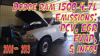 ⫷ Dodge Ram 1500 47L Emissions Locations PCV EGR Oxygen Sensors Evap  info ⫸ [upl. by Margaretta]