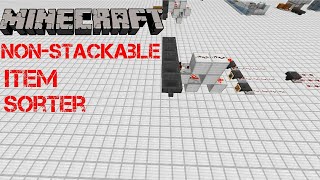 Minecraft Bedrock Redstone Nonstackable item sorter [upl. by Warton]