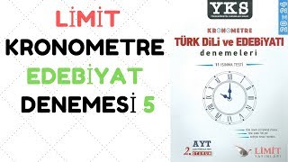 LİMİT YAYINLARI  KRONOMETRE EDEBİYAT DENEMESİ 5  TÜRKÇEHANE [upl. by Hutner966]