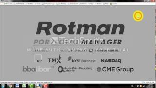 TUT How to Use Rotman Portfolio Manager Basics [upl. by Antoinette]