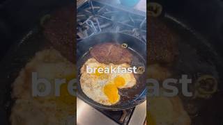 Bison sirloin and eggs for carnivore breakfast meat [upl. by Mohr717]