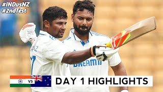 India vs New Zealand 2nd Test DAY 1 Full Match Highlights  IND vs NZ 2nd Test DAY 1 Full Highlights [upl. by Rosmunda469]