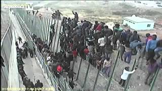 Refugee invasion in Melilla Spain [upl. by Allecsirp640]