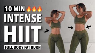 Cardio HIIT Workout For Fat Loss  10 Min Full Body No Equipment Workout At Home [upl. by Ahsielat]