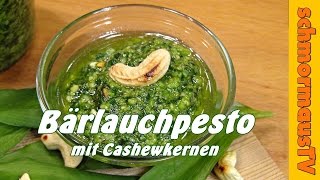 Bärlauchpesto mit Cashewkernen  Bärlauchpesto selber machen  Rezept [upl. by Shushan372]