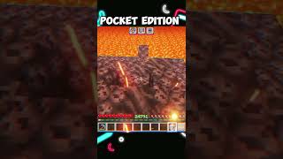 MINECRAFT JAVA EDITION 😂 POCKET EDITION🥱shortsminecraft [upl. by Einahets]