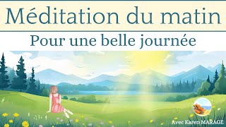 méditation du matin 10 min pour une belle journée  guidée voix amp musique [upl. by Yeslrahc]