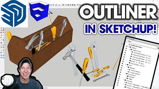 How to Use the OUTLINER in SketchUp Everyone Needs This [upl. by Enirehtahc]