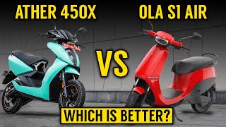 Ather 450x vs Ola S1 Air  Comparison  New Ather 450x base variant vs Ola S1 AIr  Which is better [upl. by Enayr23]