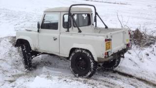 Land Rover snow tyre test 2 [upl. by Ailemak]