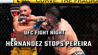 UFC FIGHT NIGHT HERNANDEZ STOPS PEREIRA  ufc ufcfightnight subscribe subscribe shorts short [upl. by Latsyrk624]