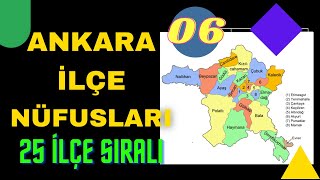 Ankara İlçe Nüfusları  Sıralı Liste  Ankara Nüfusu Ne Kadar [upl. by Eirol]