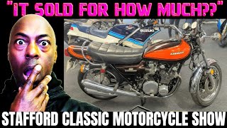 CRAZY PRICES at the BONHAMS AUCTION  Stafford Classic Motorcycle Show  13th October 2024 [upl. by Ayela452]