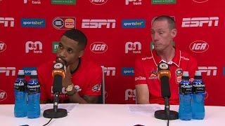 John Rillie and Bryce Cotton press conference vs Melbourne United  Round 12 NBL24 [upl. by Torrlow282]