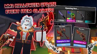 NEW 2024 HALLOWEEN EVENT IN MM2 EVERY ITEM CLAIMED  UNBOXING [upl. by Sirak]