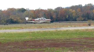 Beech S35 Bonanza low transition takeoff at KHWY on 102509 at 1436 [upl. by Nork]