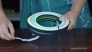 Sideview Smart RGB Neon Flex LED Lights Strip Controll and Installation [upl. by Letnohc]